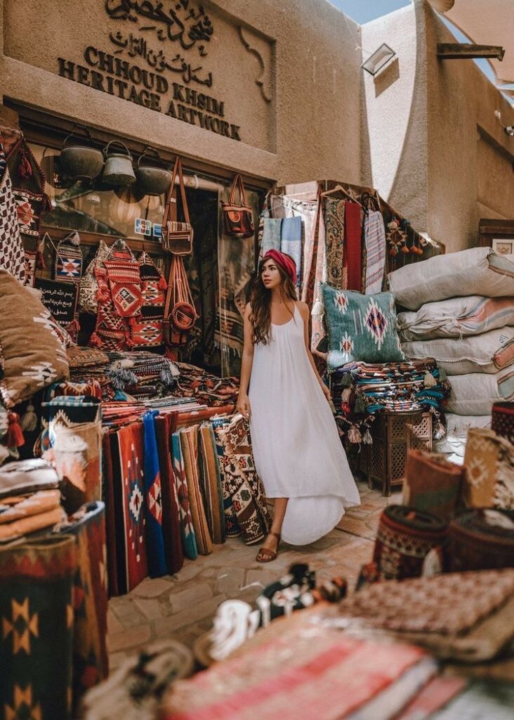 A girl in the old bazaar of Dubai