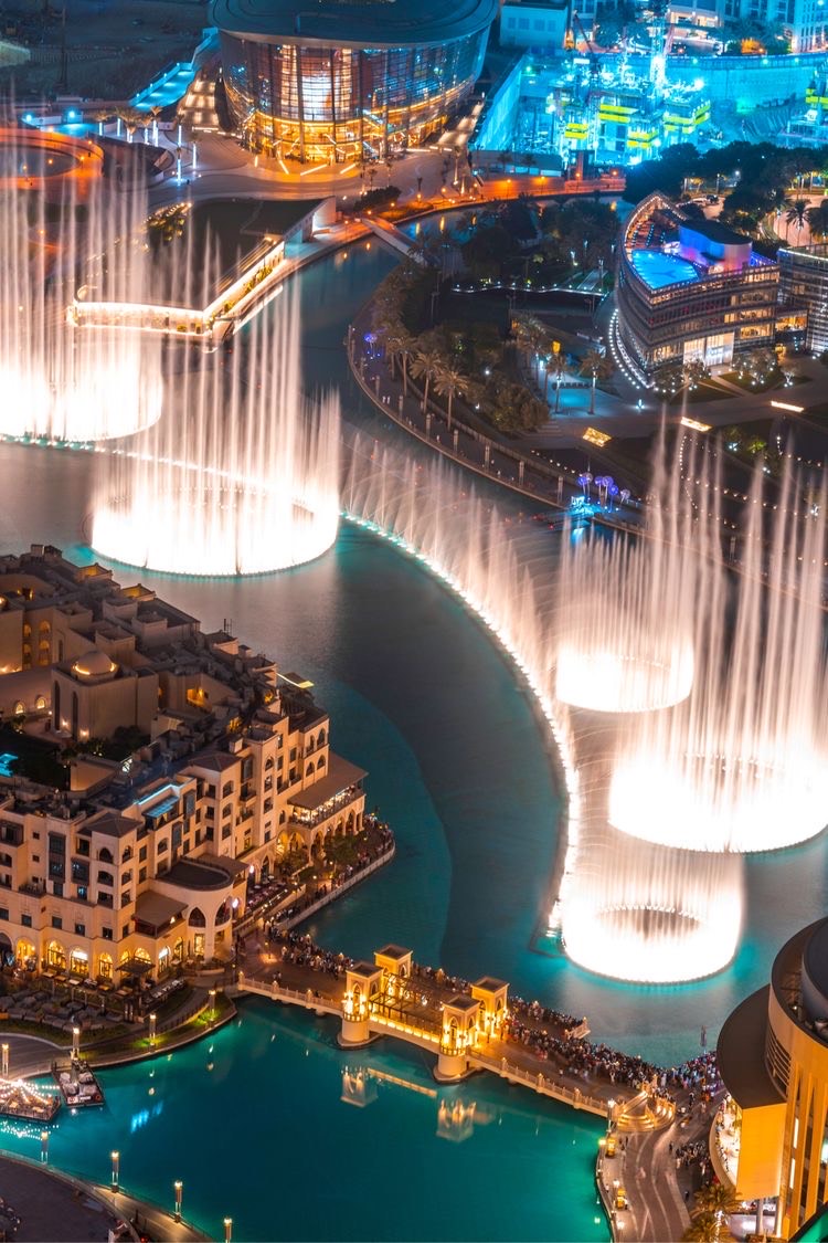 A party in the deserts of Dubai at night